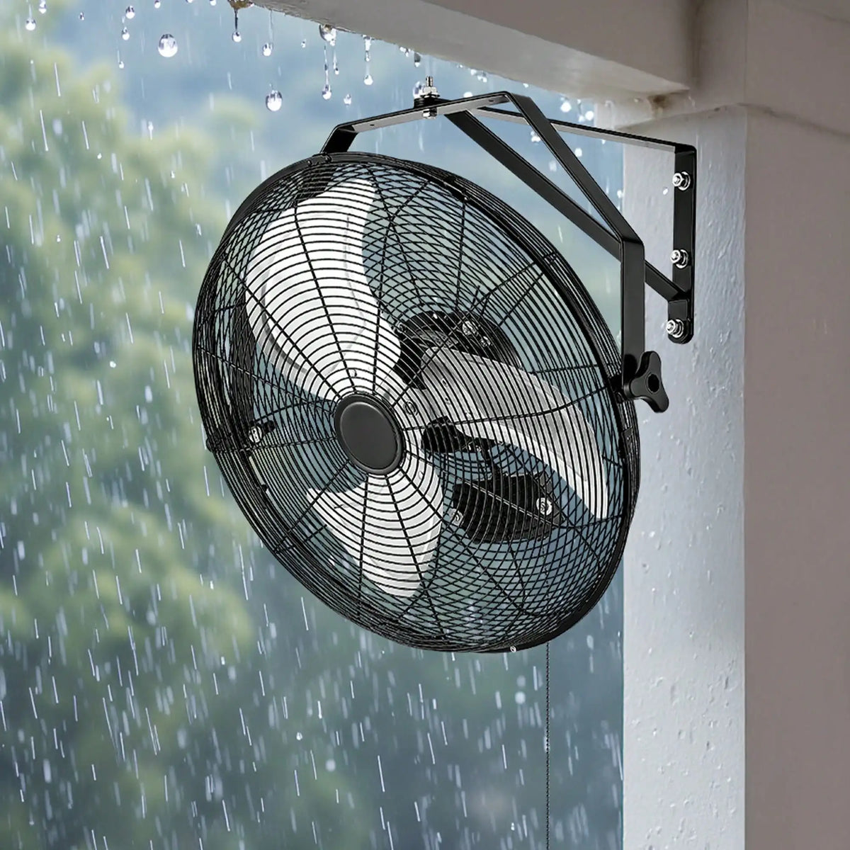 Industrial Wall Mount Fan With High Velocity And Three Speeds