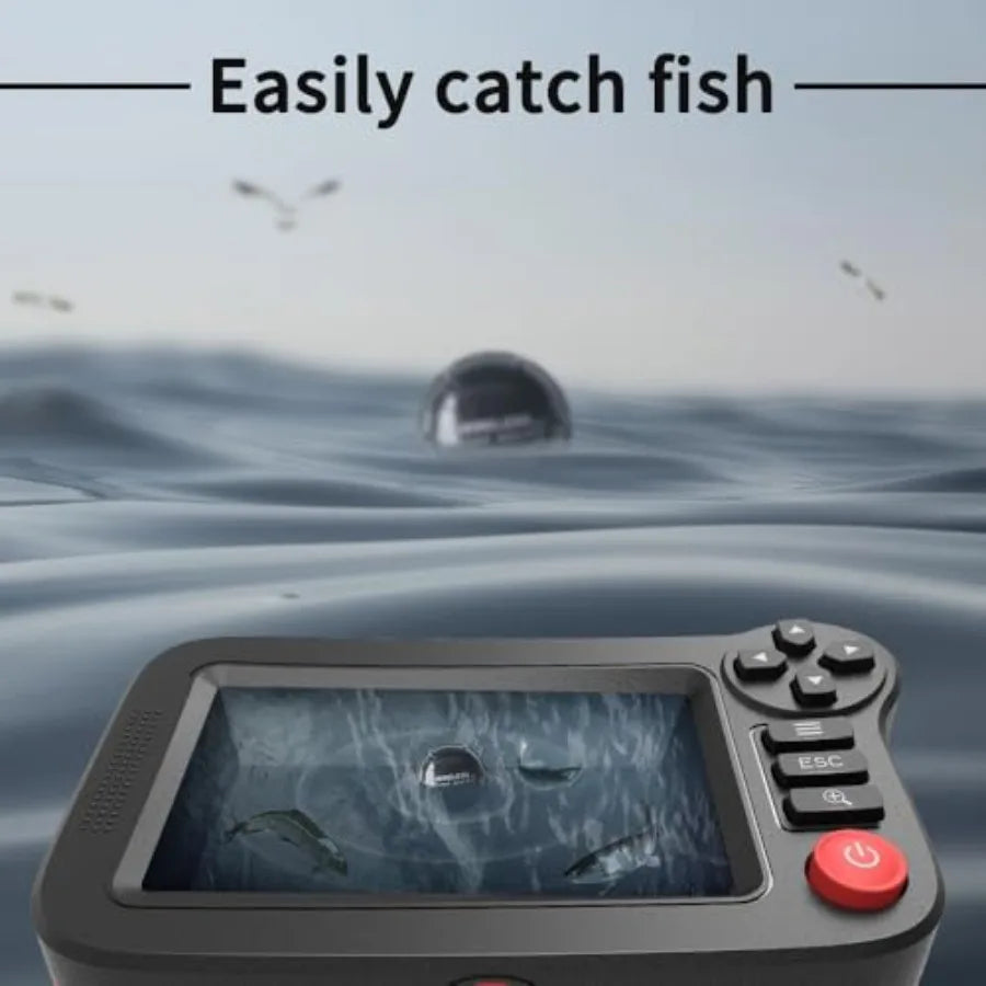 Portable Handheld Fish Finder LCD Display Transducer Kayak Fishing