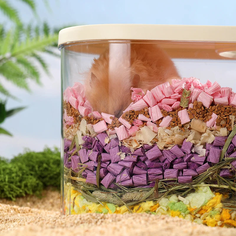 HiMISS Hamster Digging Bucket Acrylic Burrow Hideout Tunnel