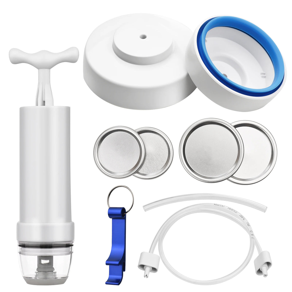 Mason Jar Vacuum Sealer Kit Includes Manual Pump Hose Opener