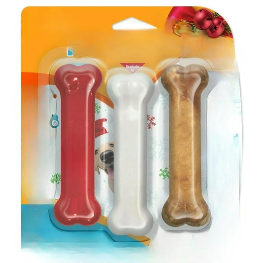 Puppy Chew Dog Toy Starter Kit Chicken And Bacon Flavors