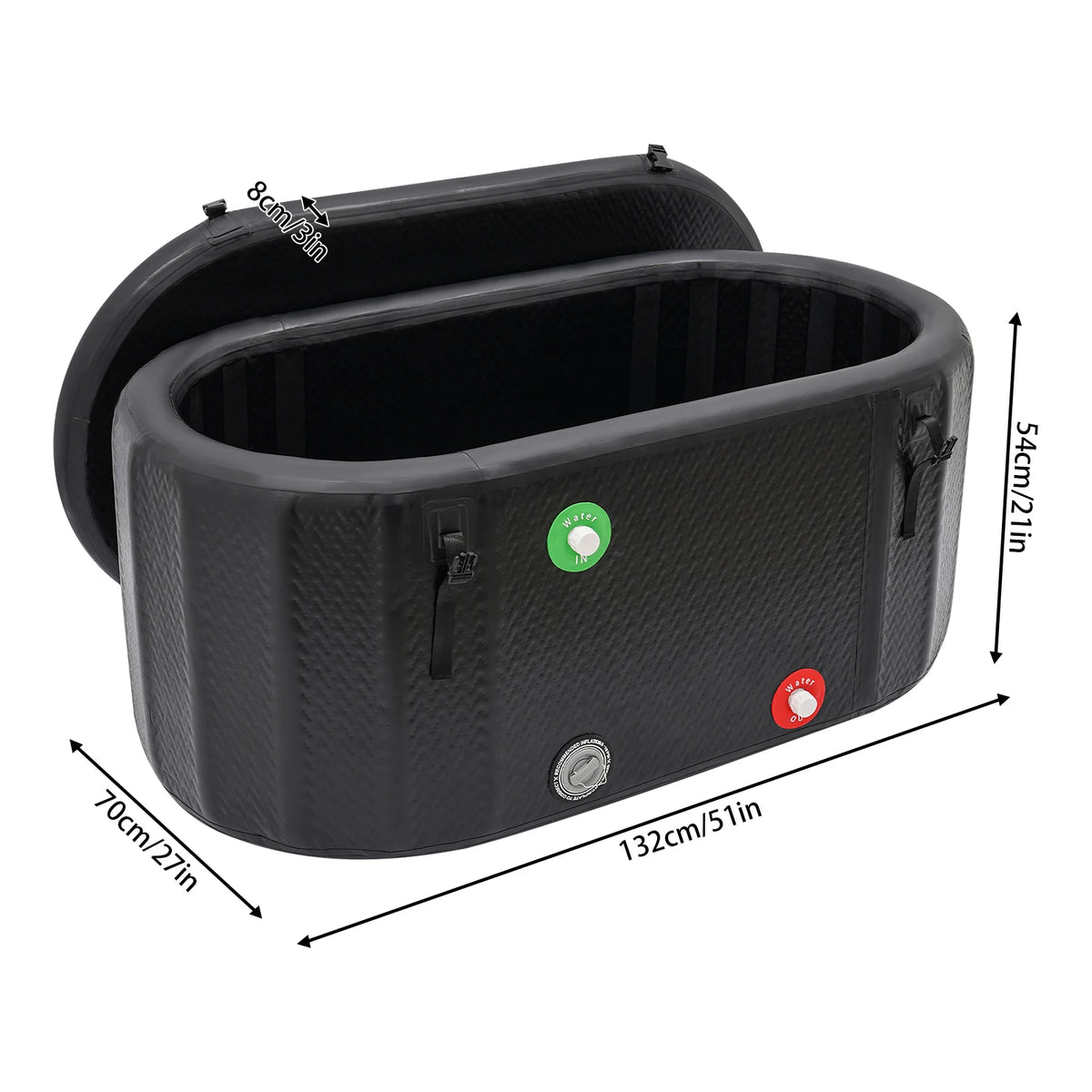 Bymaocar Inflatable Cold Plunge Ice Bath Tub With Air Pump