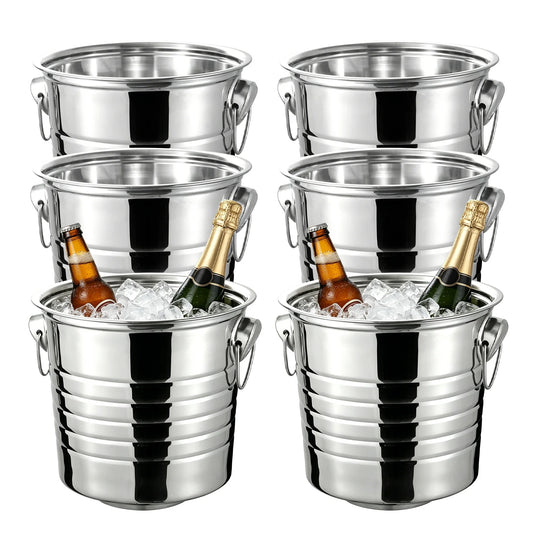 Stainless Steel Ice Bucket With Handles For Outdoor Events