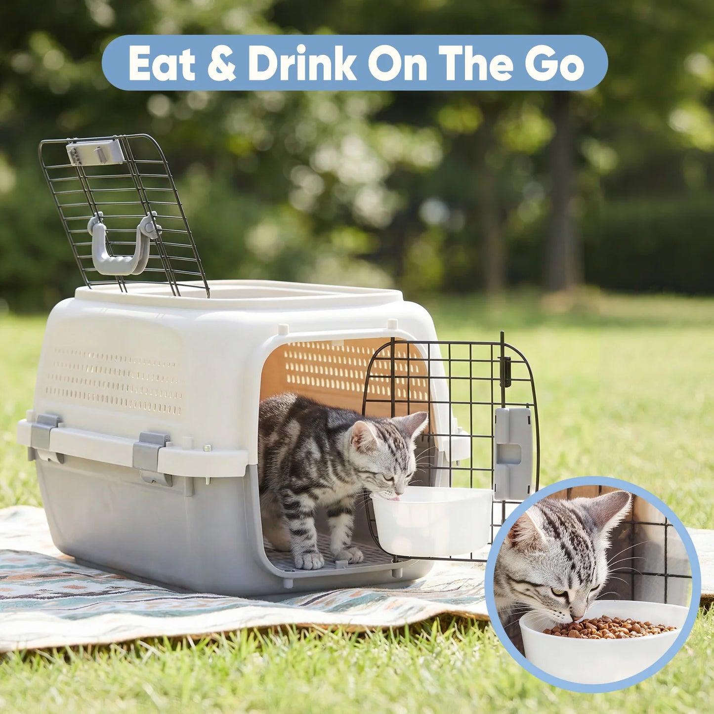 Portable Pet Carrier For Small Dogs With Top Access Door