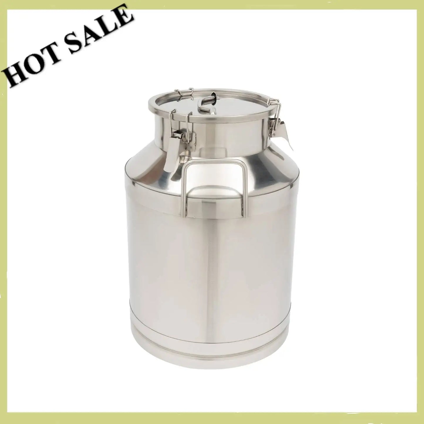 Bymaocar Stainless Steel Milk Can With Triple Locking Lids