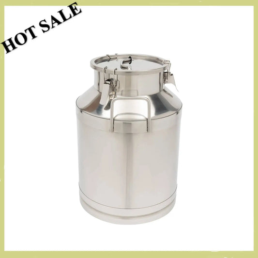 Bymaocar Stainless Steel Milk Can With Triple Locking Lids
