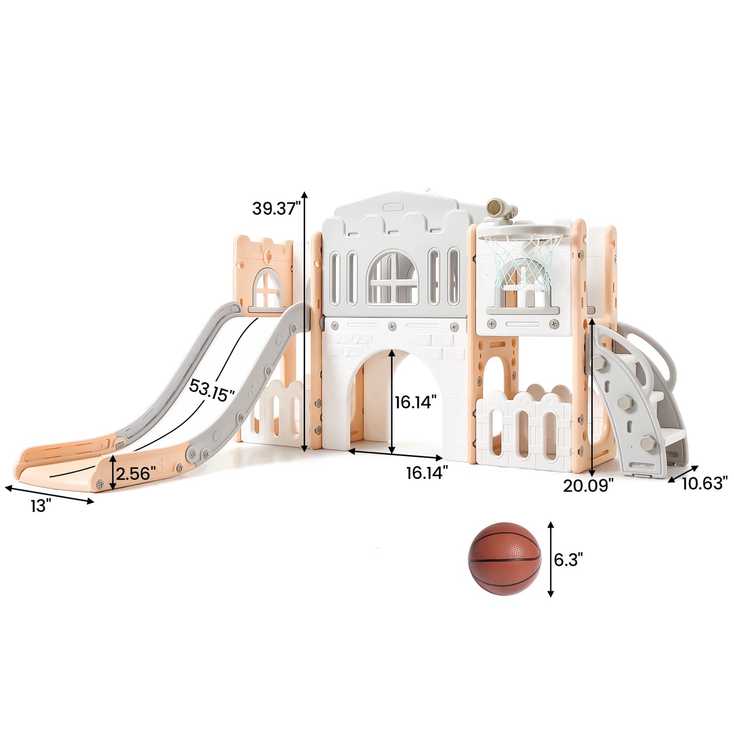 8 In 1 Toddler Slide Indoor Outdoor Kids Playground Playset