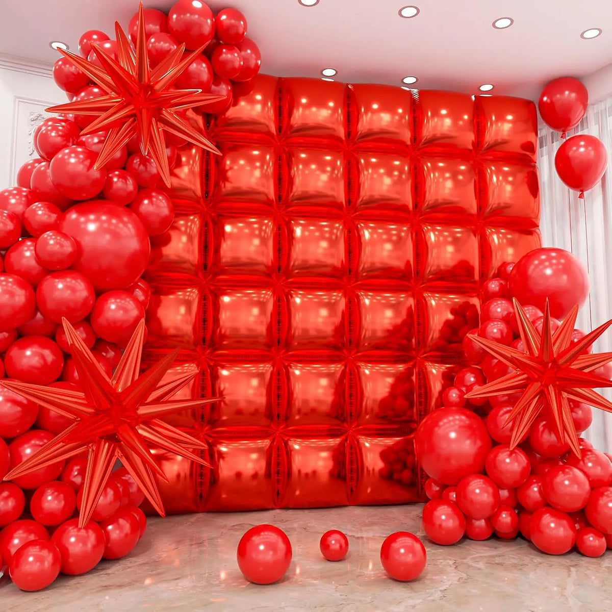 Double Sided Square Foil Balloon Garland Arch Kit Decor