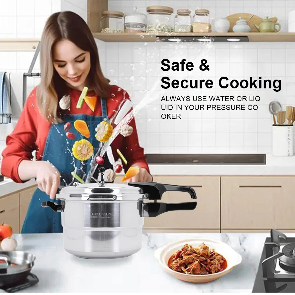 Aliilee Aluminum Alloy Pressure Cooker With Steaming Plate