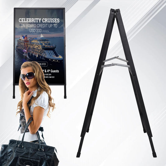 Heavy Duty Metal Double Sided A Frame Poster Display Stand