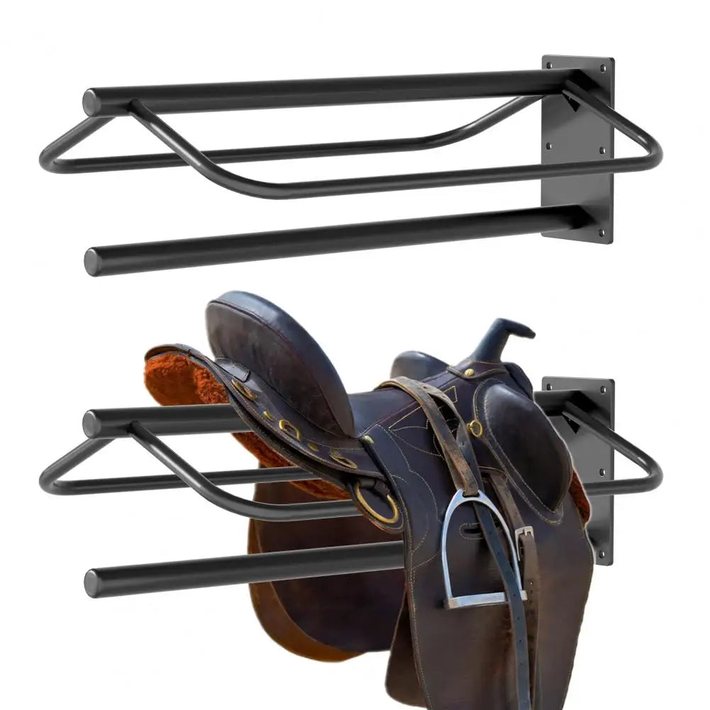 Heavy Duty Wall Mount Horse Saddle Rack With Pad Bar