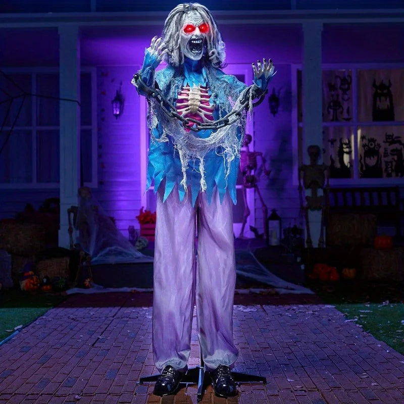 Joyfy Animatronic Zombie Halloween Standup Decoration Prop