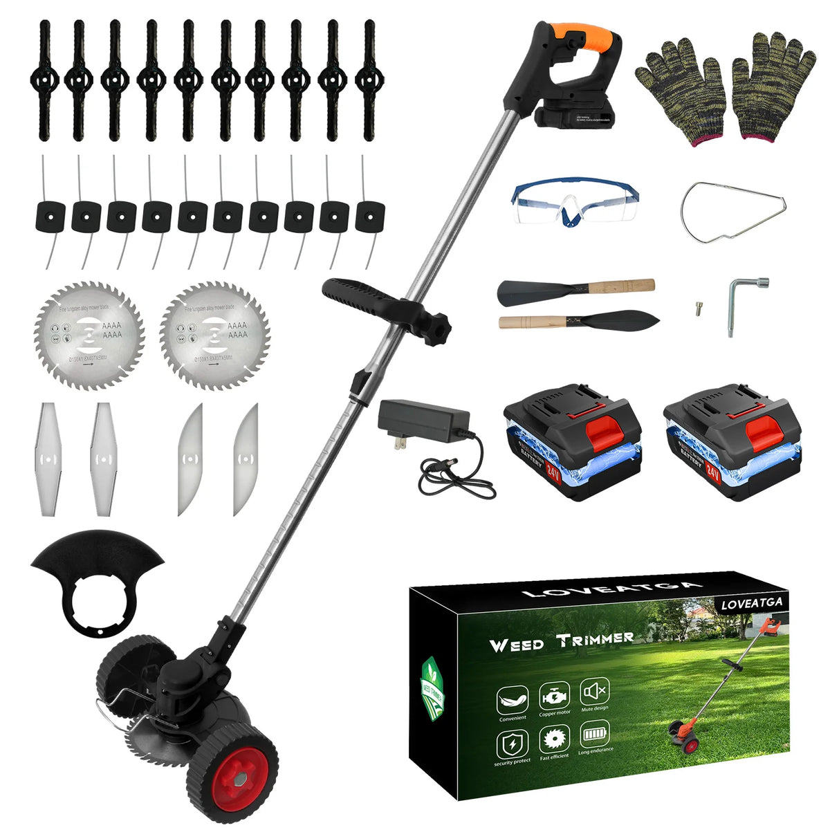 Cordless 21V Three In One Grass Trimmer Lawn Mower Edger