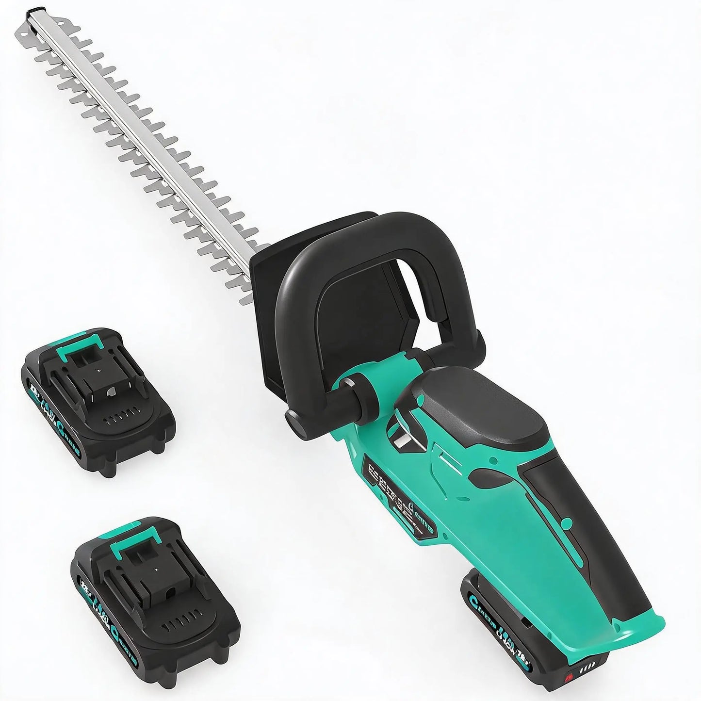 Cordless Hedge Trimmer 22 inch, 20V Electric Bush Trimmer with 2×2.0Ah Batteries & Charger, Dual-Action Steel Blade, 3000SPM, Lightweight Handheld Grass & Shrub Cutter for Garden Yard Lawn