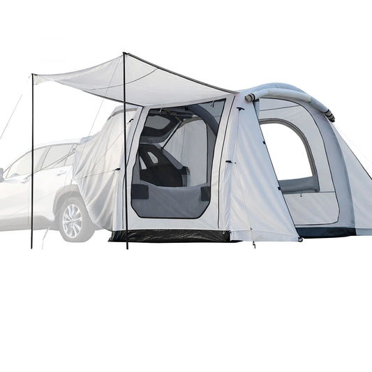 SucceBuy Inflatable SUV Tent with Awning 8x6.7ft 3-Season SUV Tailgate Tent w/Ventilated Doors & Mesh Window for Outdoor Camping