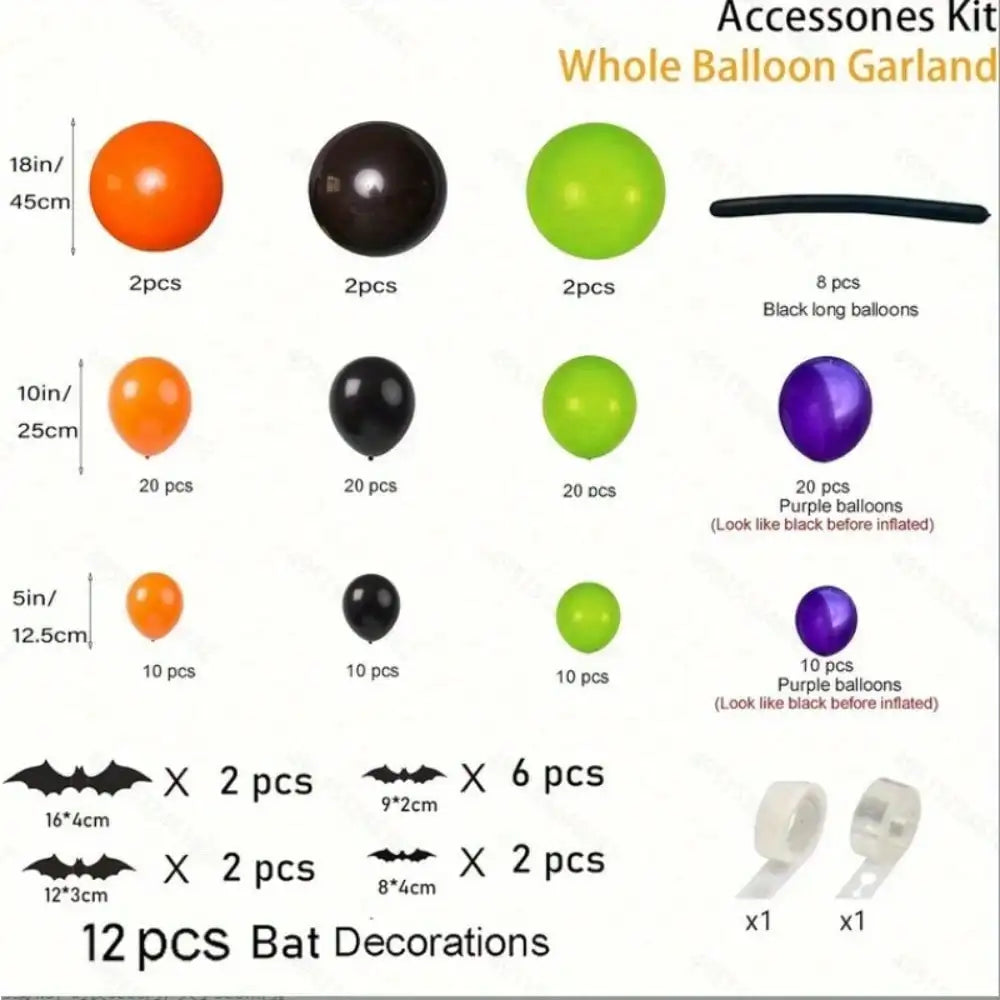 Halloween Balloon Garland Arch Kit For Party Decor Set