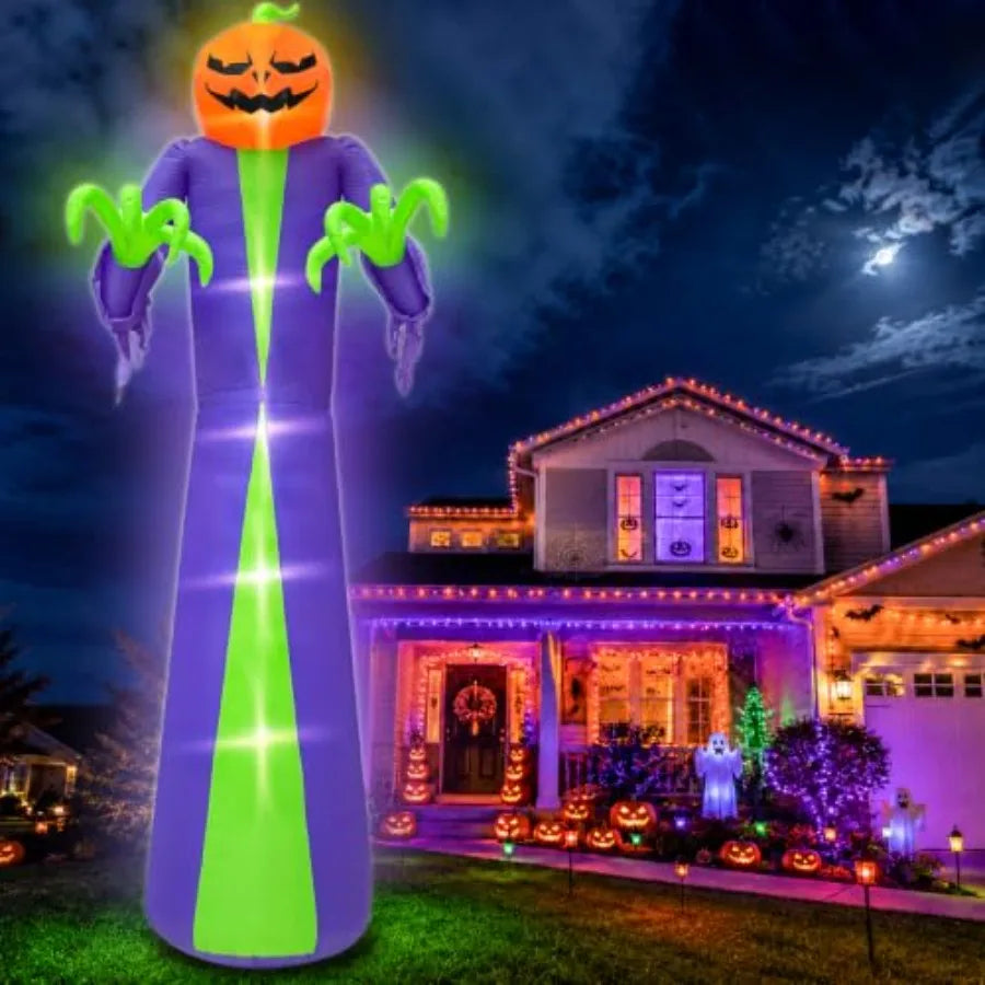 MDNG Inflatable Halloween Pumpkin Outdoor Decoration With Built In Fan