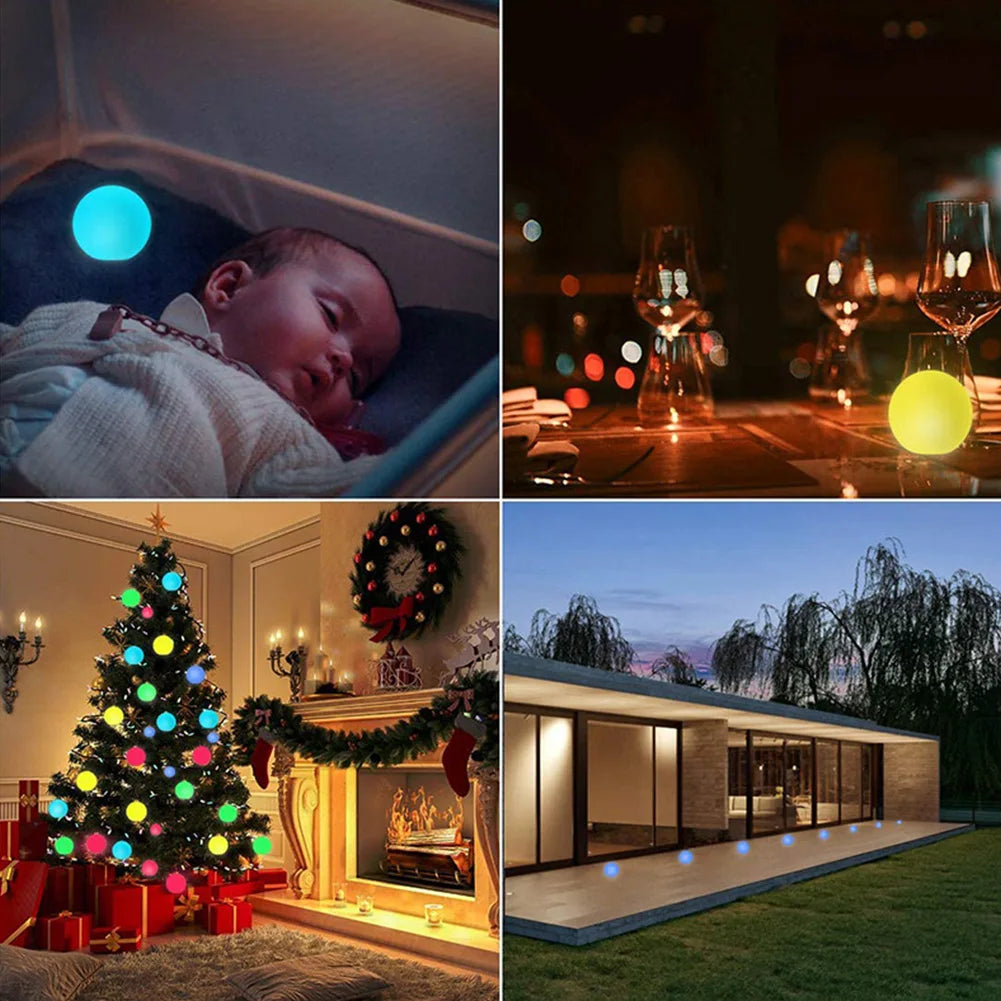 Atuotin Led Glowing Ball Night Light Remote Pool Decor