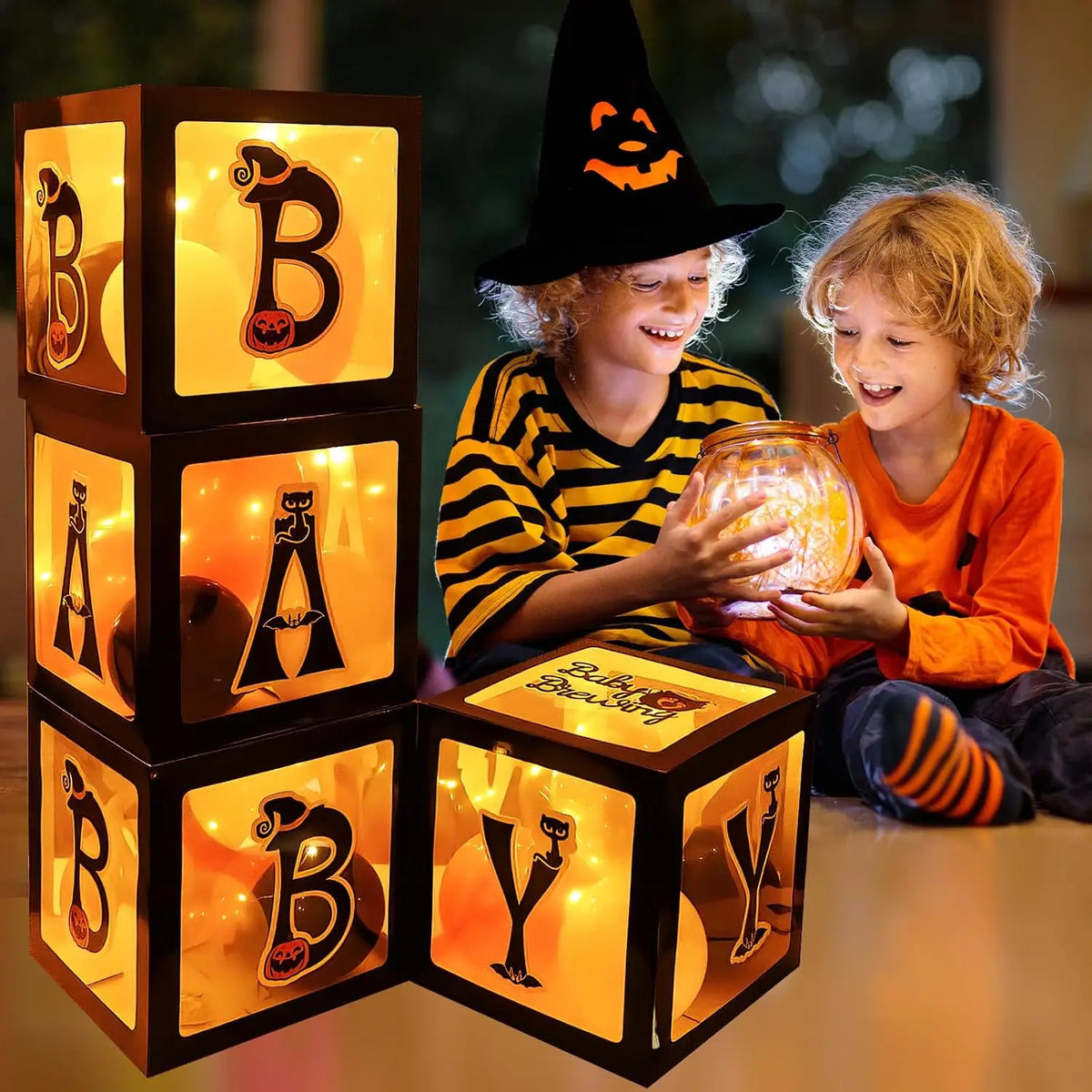 Transparent Balloon Boxes With LED Light Strings Party Decoration