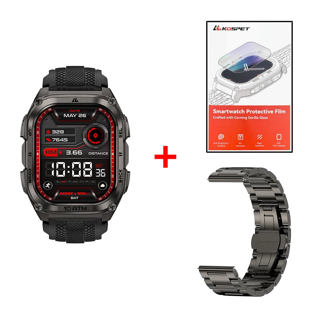 KOSPET Tank GPS Smartwatch With Offline Maps And Health Tracking