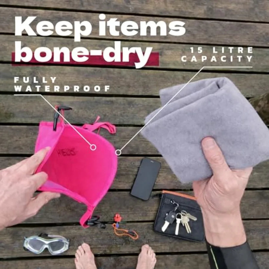 Open Water Swim Safety Buoy With Waterproof Dry Storage Bag