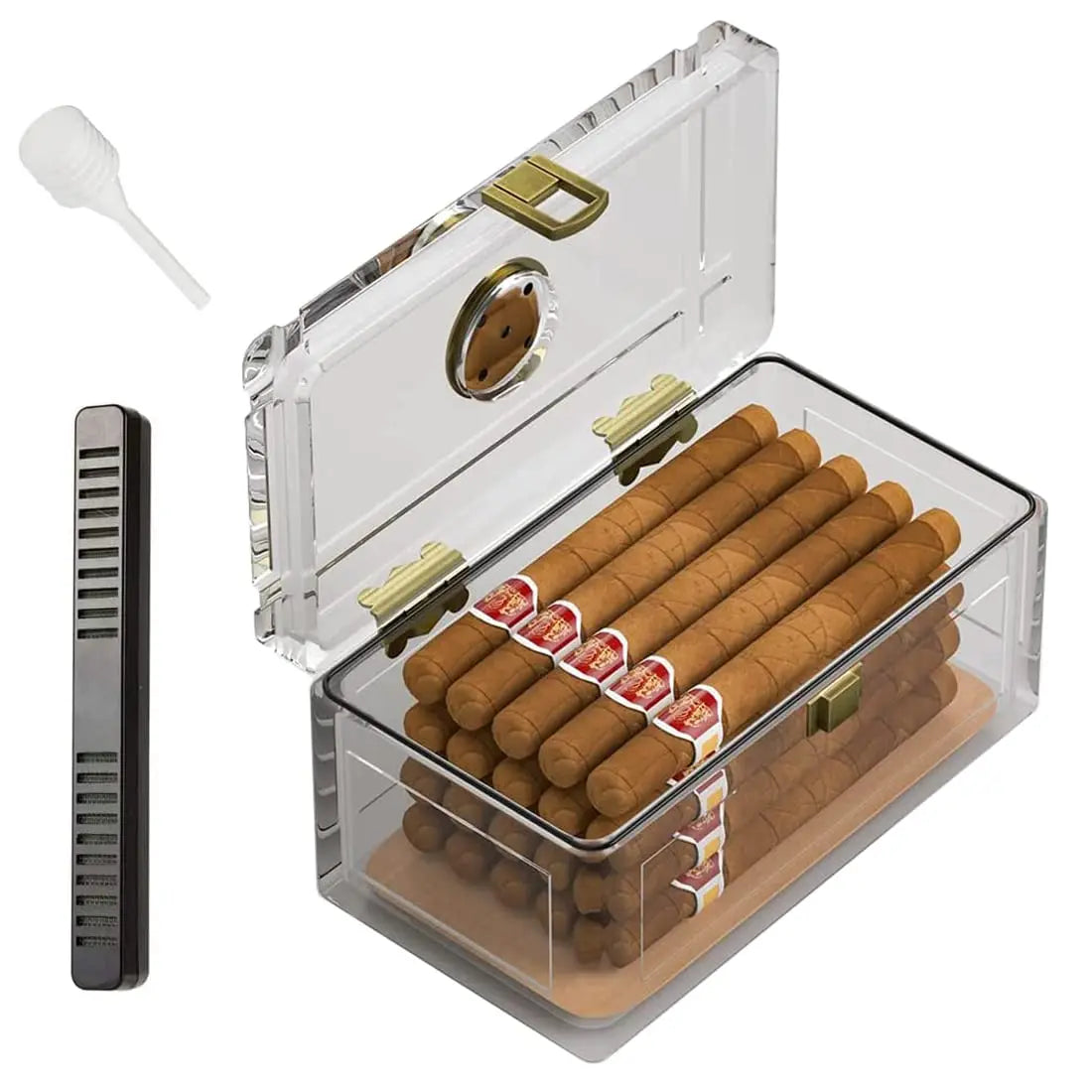 Xifei Portable Cigar Humidor With Hygrometer And Cedar Tray
