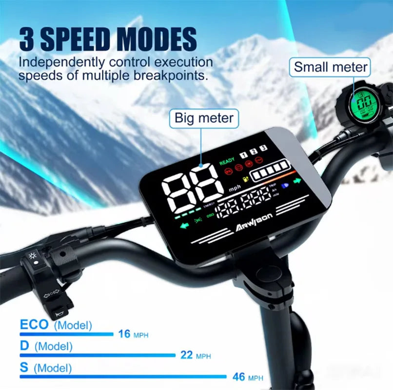 Arwibon Powerful Dual Motor Folding Electric Scooter