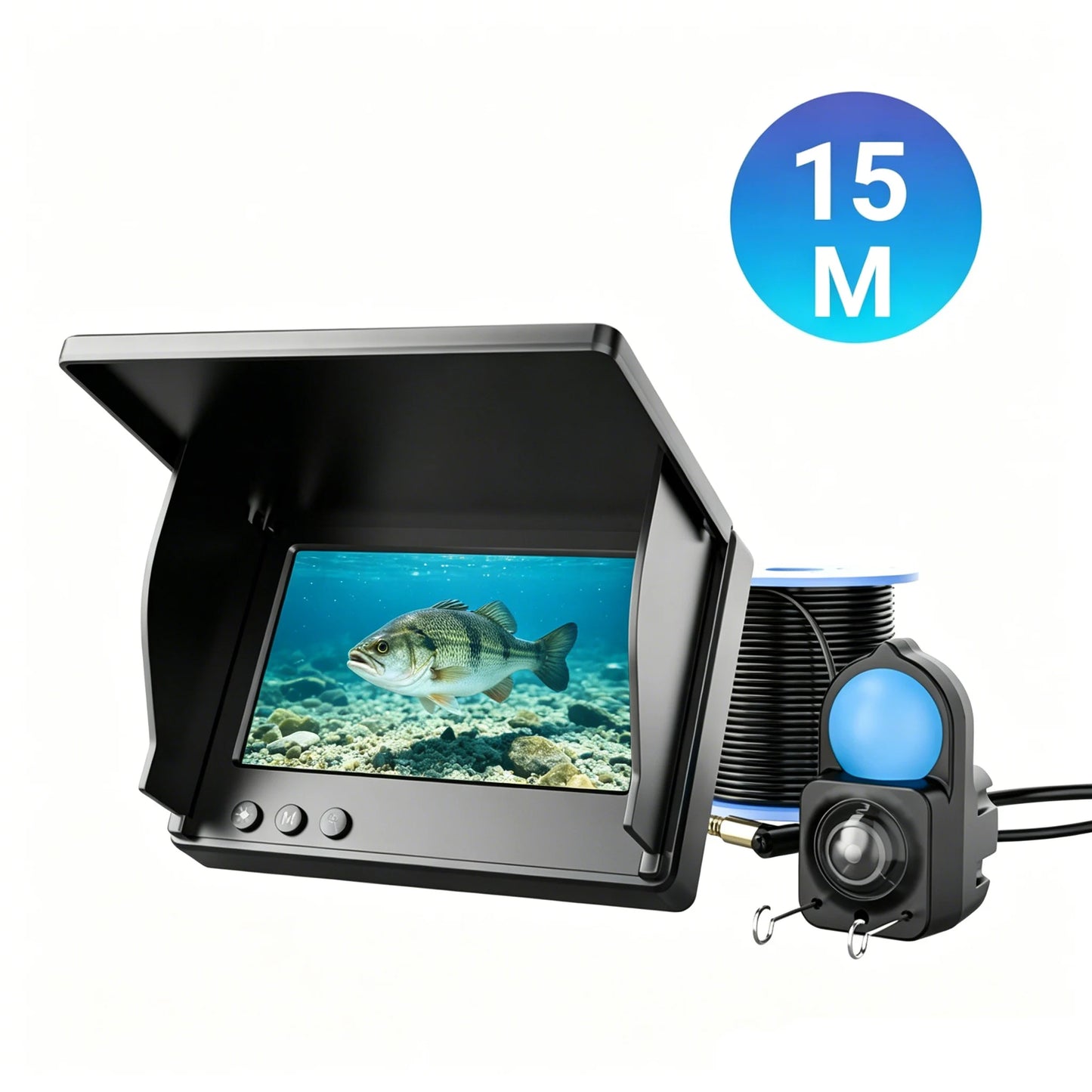 Portable Underwater Fishing Camera With Monitor Night Vision Depth Finder