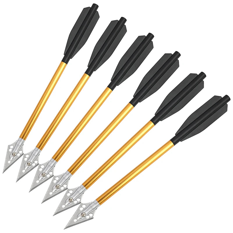 Aluminium Crossbow Arrows 12pcs 6.7 Inch Crossbow Bolts Removable Blade Arrowheads Suitable for Outdoor Archery Shooting Hunting