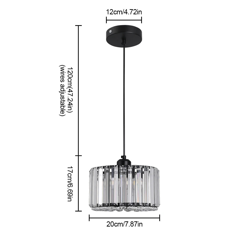 GreeLustr Modern Crystal Pendant Light Ceiling Fixture