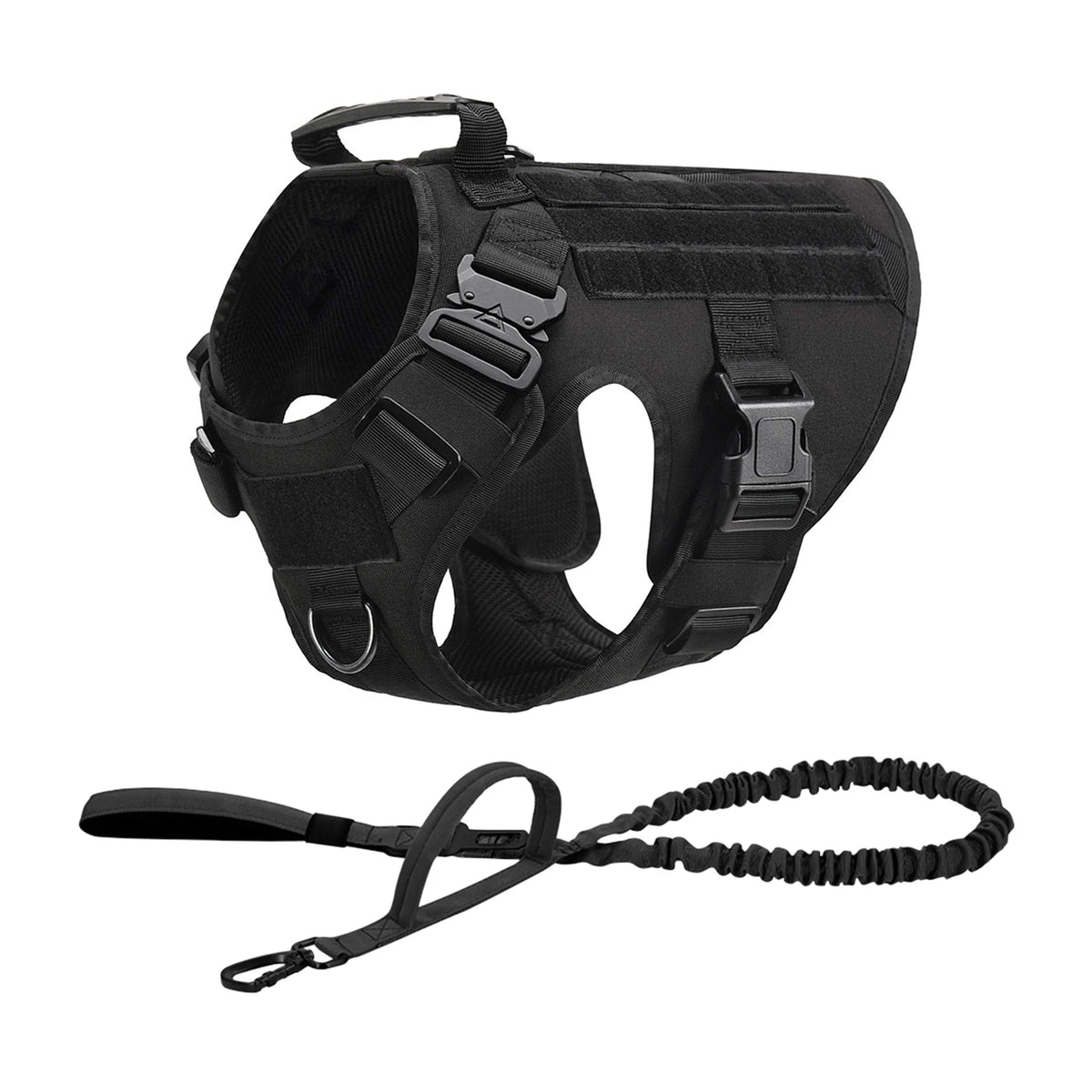 Petavel Tactical Dog Harness With Quick Release Padded Molle Vest