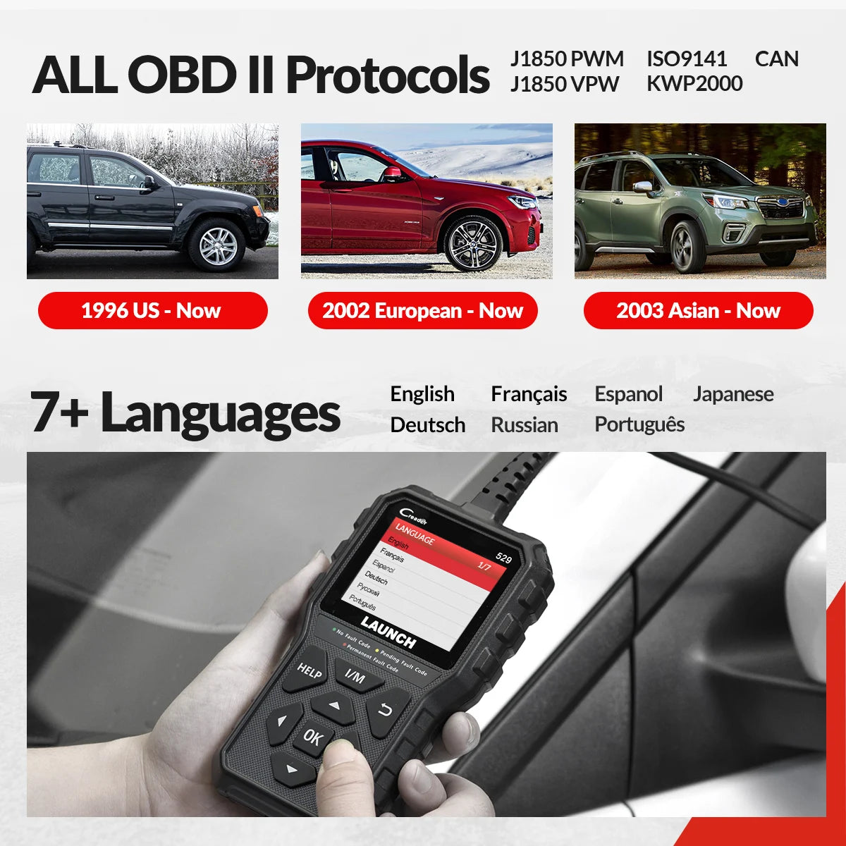Launch Creader CR529 OBD2 Auto Diagnostic Code Reader