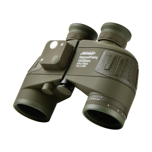 Marine Binoculars With Rangefinder And Compass BAK4 Prism Waterproof