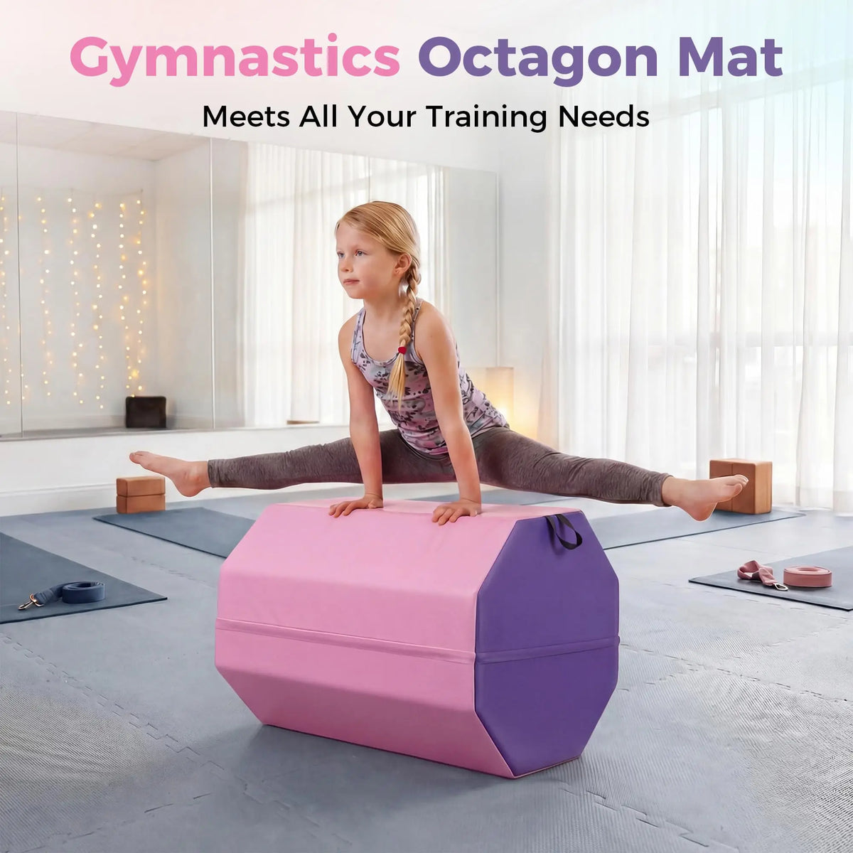 Octagon Backbend Somersault Trainer Mat for Gymnastics and Cheerleading