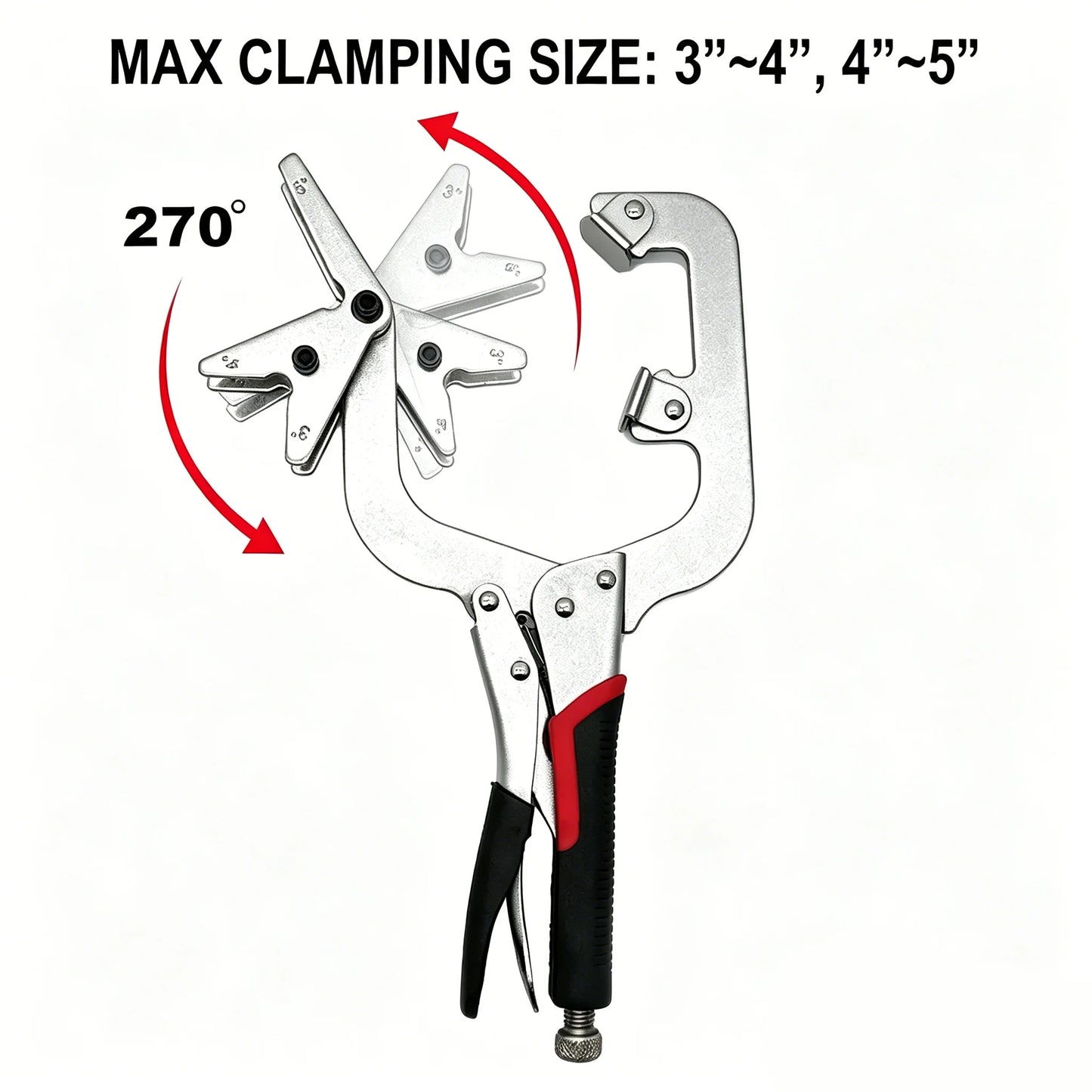 Goswift Heavy Duty Locking Pliers With Swivel Tips For Home Use