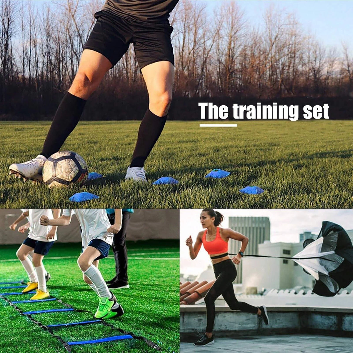 Gkhmnew Speed Agility Training Set With Ladder Cones And Parachute