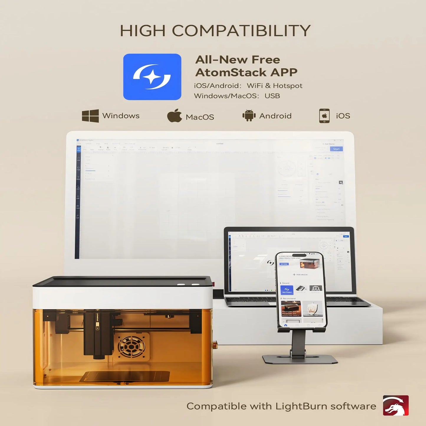 Enclosed 5W Laser Engraver And Portable Mini Cutter