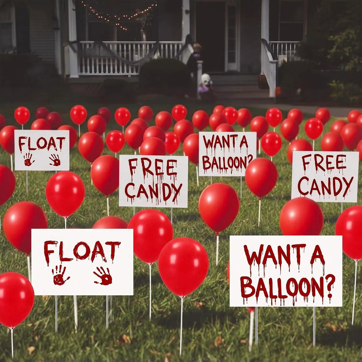 Halloween Yard Decorations Kit With Balloons And Signs For Lawns