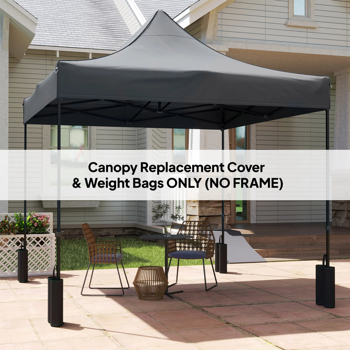 Outdoor UPF50 Oxford Canopy Replacement Top For Peak Poles