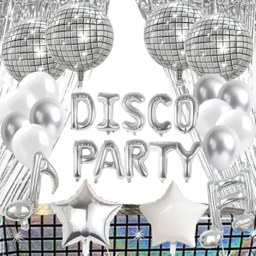 Disco Balloon Arch Kit For Birthday Party Foil Decorations