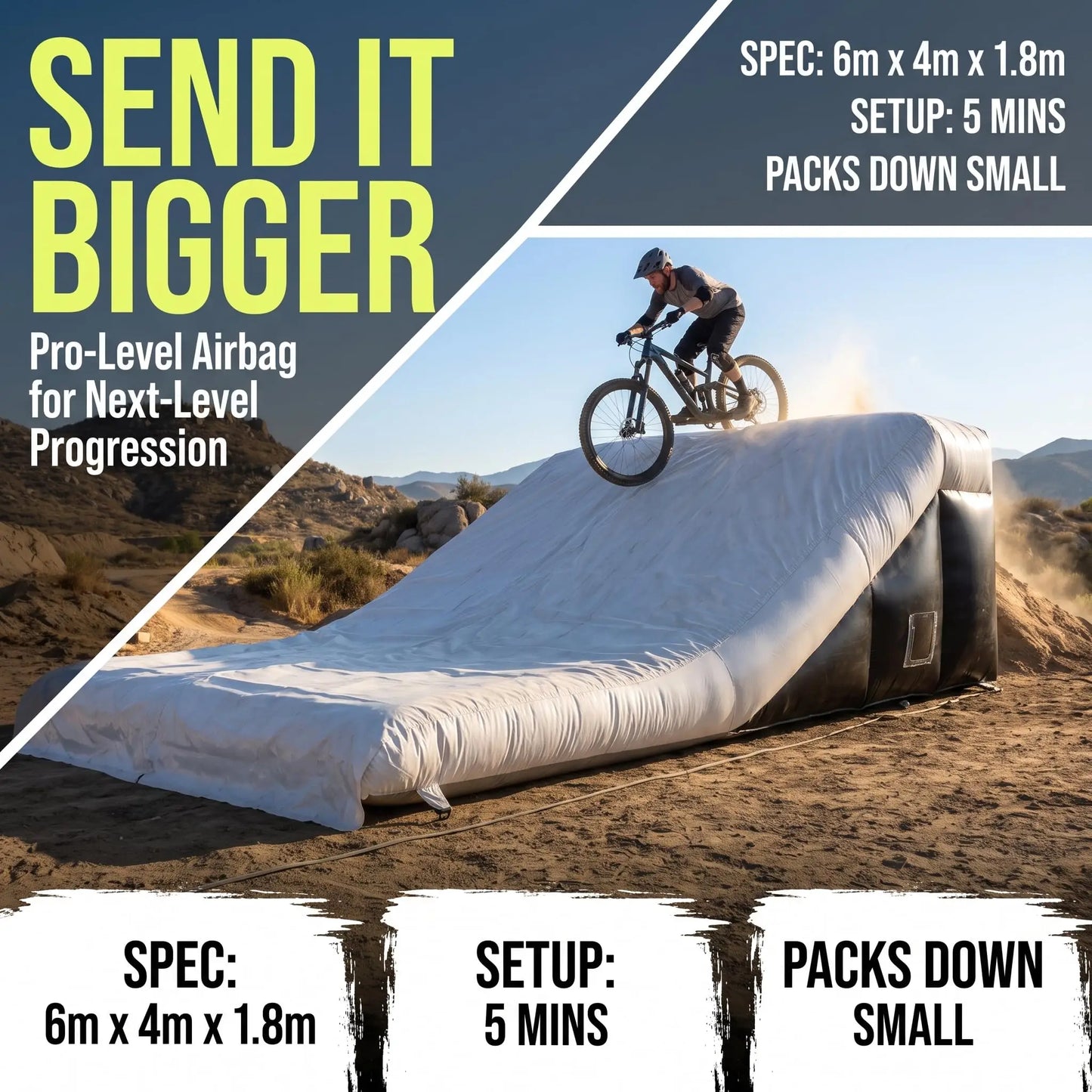 Commercial Inflatable Airbag Lander For BMX MTB Training