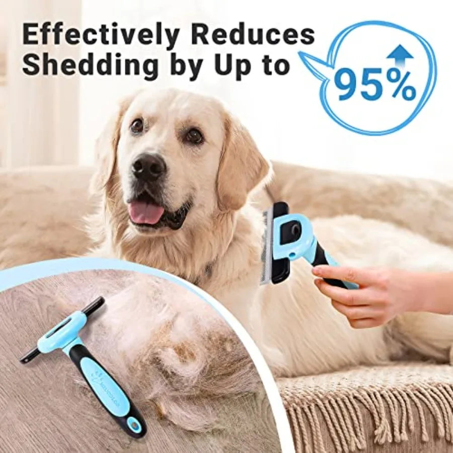 Pet Grooming Deshedding Brush For Dogs And Cats Reduces Shedding