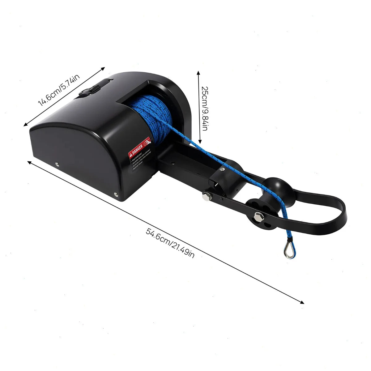 12V Electric Anchor Winch With Remote Control And Rope