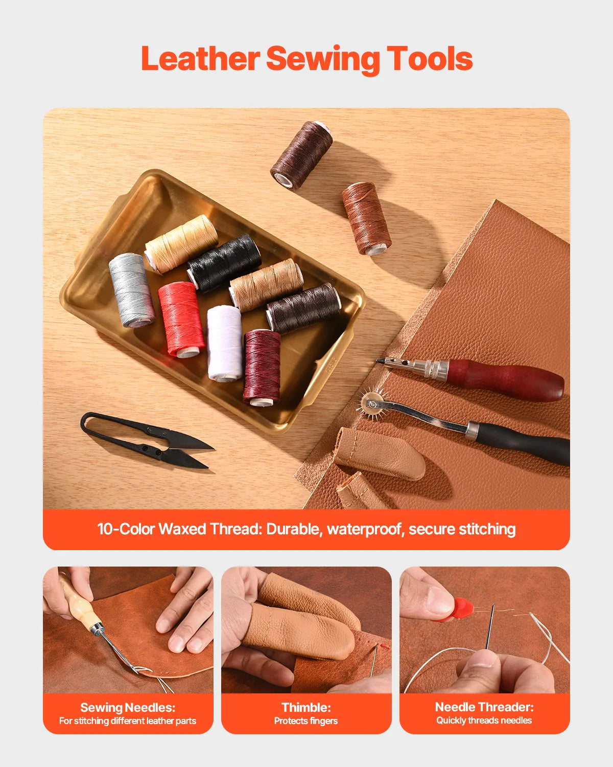 SucceBuy Leather Craft Tools Kit For Punching And Carving