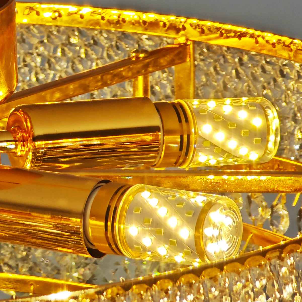 Vrygle Rectangular Crystal Chandelier Elegant Ceiling Light Fixture
