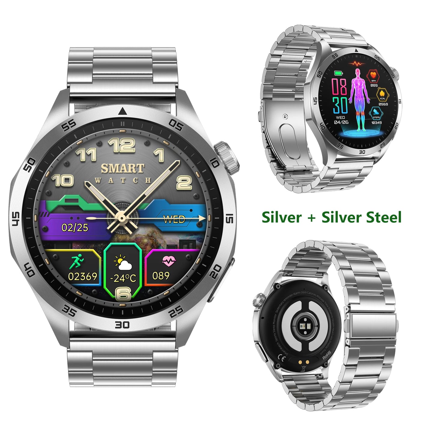 Advanced Health Smart Watch With Ecg Ppg Blood Pressure Tracking