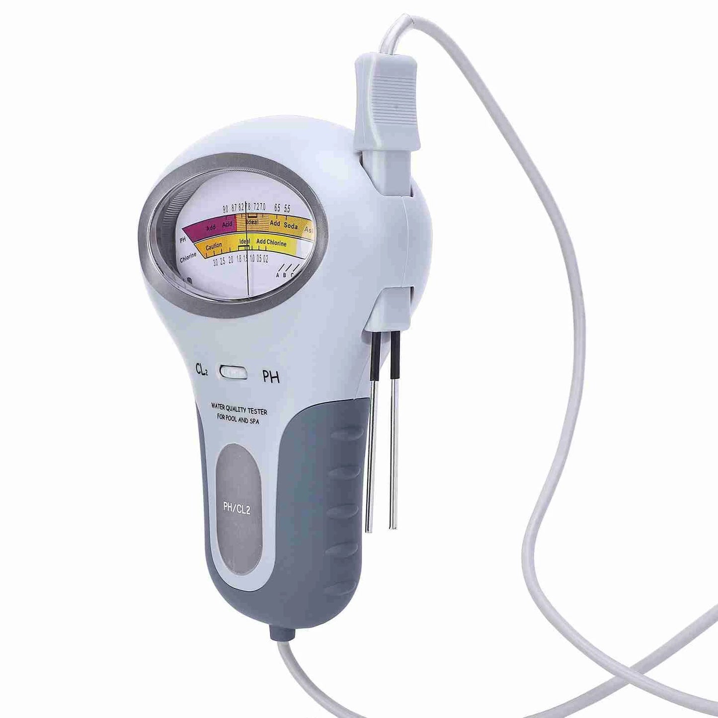 PC‑102 CL2 Chlorine &amp PH Tester Swimming Pool Spa Water Quality Analyzer with Probe Spa Chlorine Tester