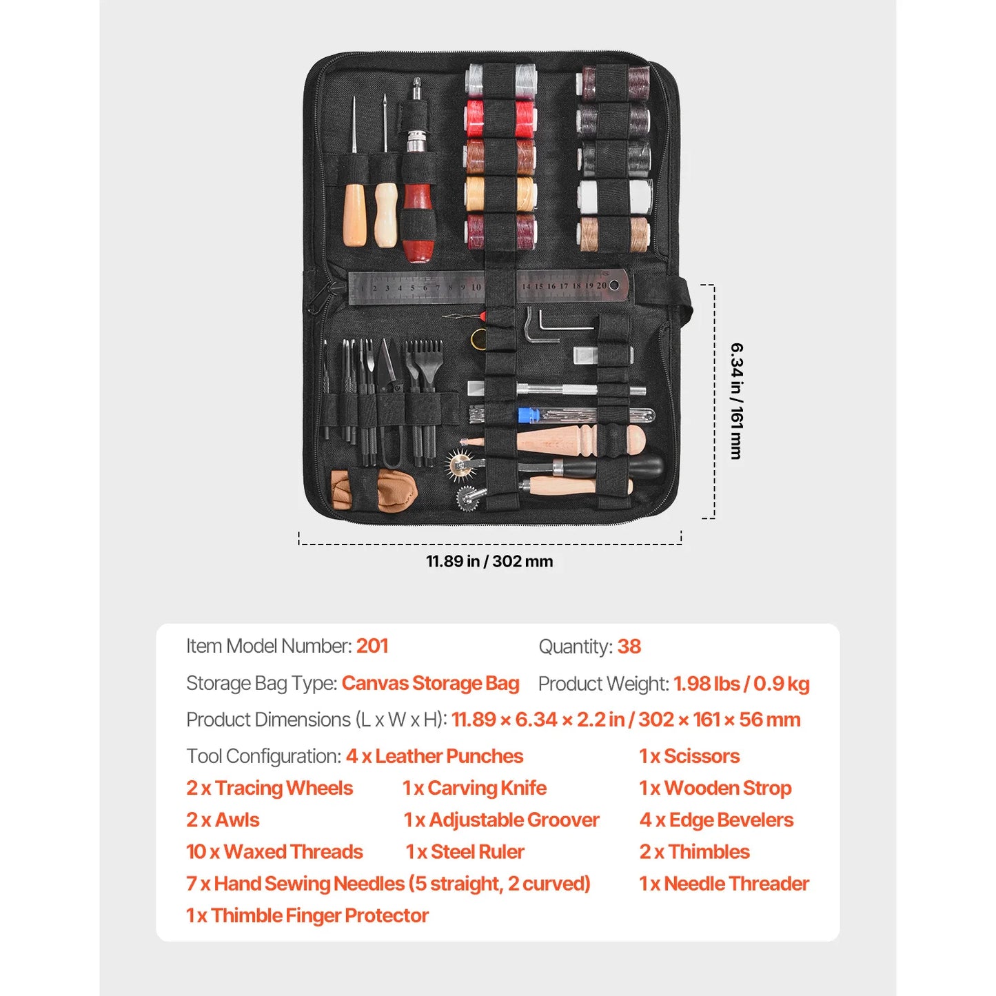 SucceBuy Leather Craft Tools Kit For Punching And Carving