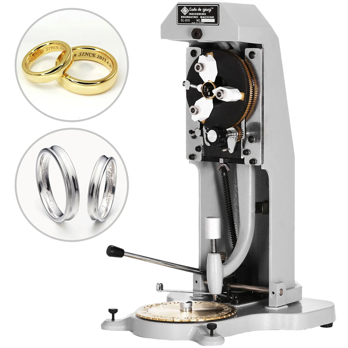 SucceBuy Inside Ring Engraver Stamper Letter Block Dial Plotter