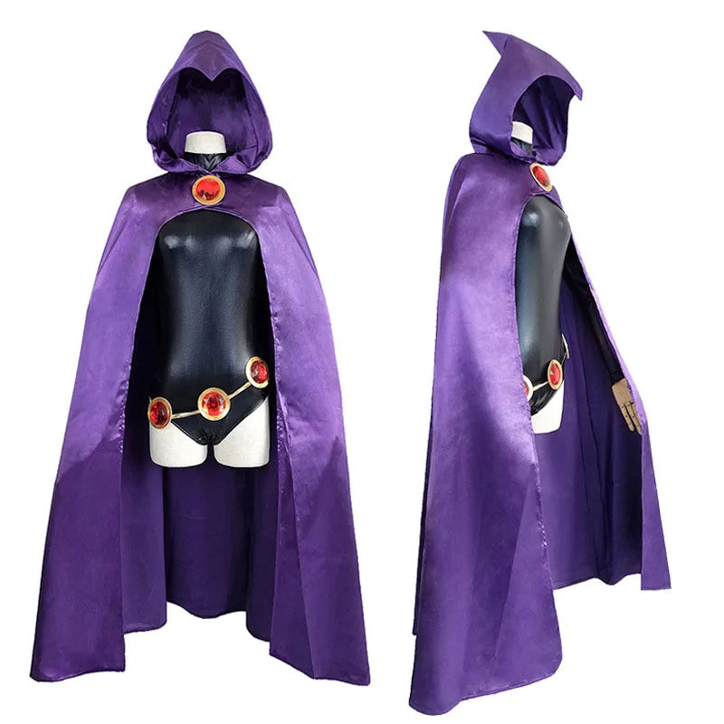 Anime Gothic Witch Cosplay Costume With Hooded Cape